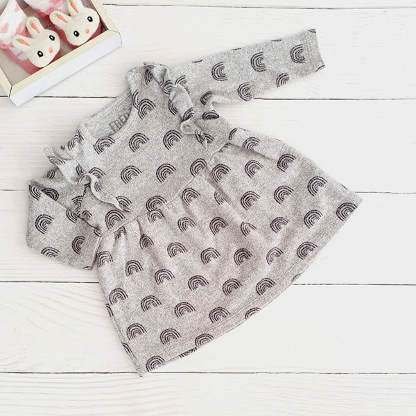 Vestido Algodón Gris Marca Otra 3-6 M Estado Casi tiki