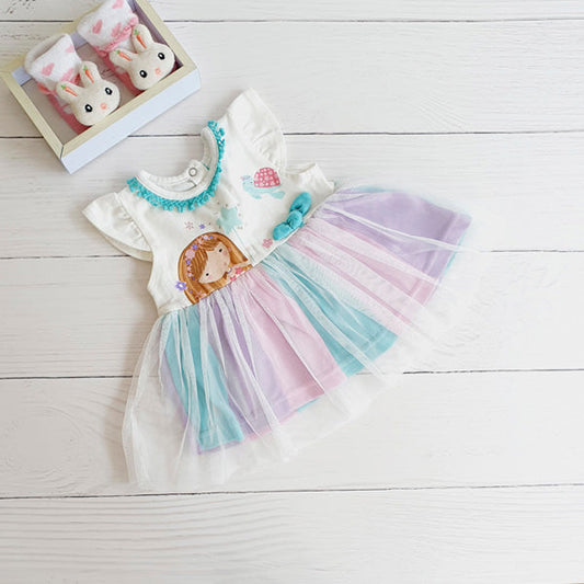 Vestido Algodón Multicolor Marca Limonada 3 M Estado Tiki taka