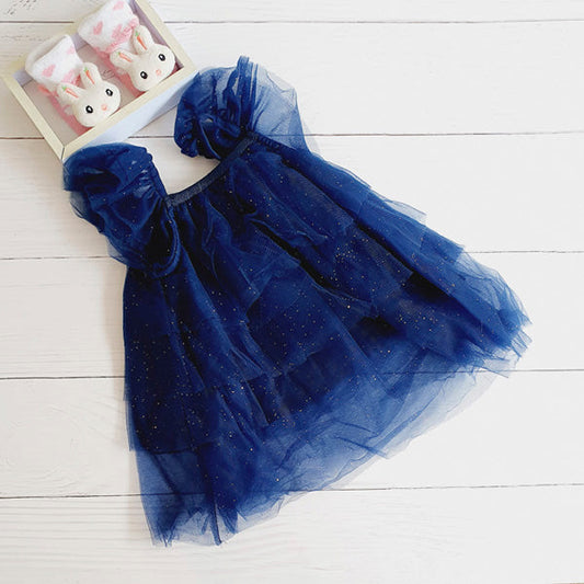 Vestido Tul Azul Marca Pillin 6 M Estado Tiki taka