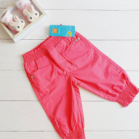 Pantalón Tela Fucsia Marca Ficcus 9-12 M Estado Nuevo