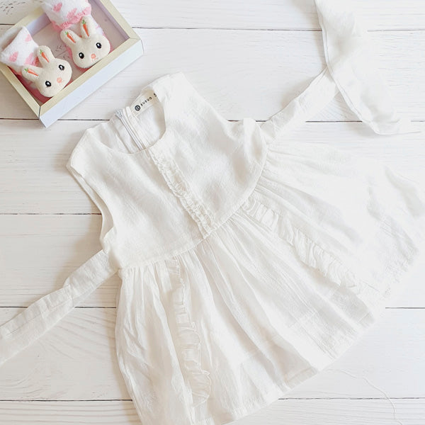 Vestido Tela Blanco Marca Otra 9-12 M Estado Casi tiki