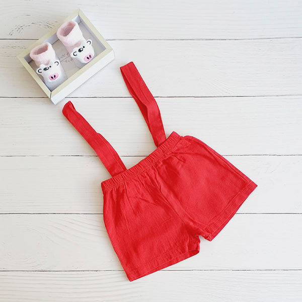 Short Algodón Rojo Marca Otra 6-9 M Estado Tiki taka