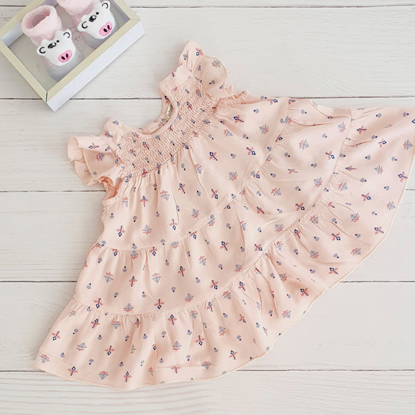 Vestido Tela Diseños Marca Infanti 3-6 M Estado Tiki taka