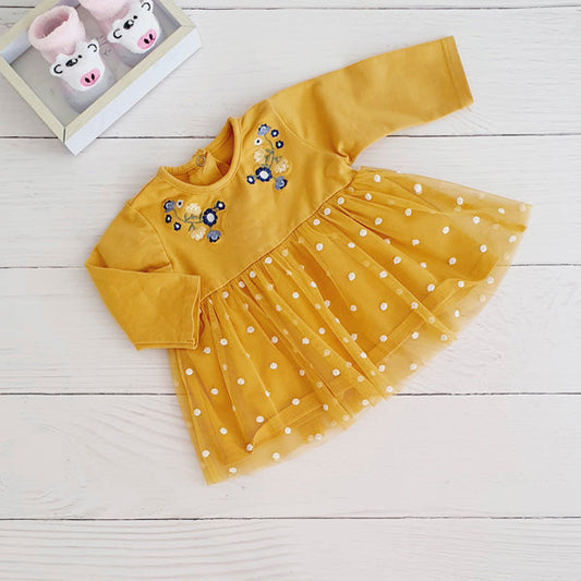 Vestido Algodón Mostaza Marca Limonada 3 M Estado Tiki taka