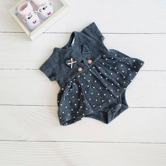 Vestido Algodón Diseños Marca Pumucki 0-3 M Estado Casi tiki