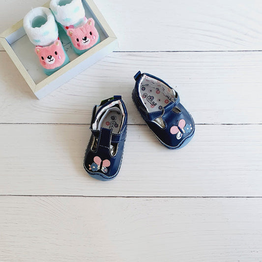 Zapato blando Cuerina Azul Marca Ficcus 18 Estado Tiki taka