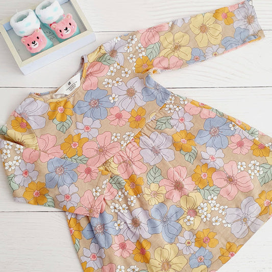 Vestido Algodón Multicolor Marca Hym 3 A Estado Tiki taka