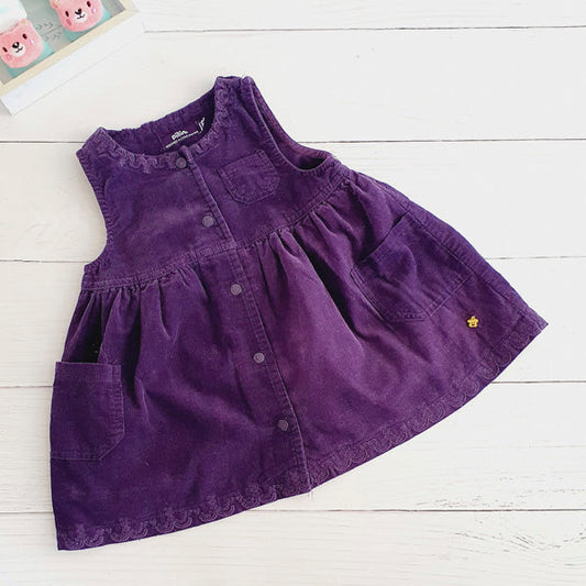 Vestido Algodón Morado Marca Pillin 12 M Estado Tiki taka