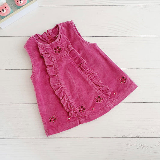 Vestido Algodón Morado Marca Otra 12 M Estado Casi tiki