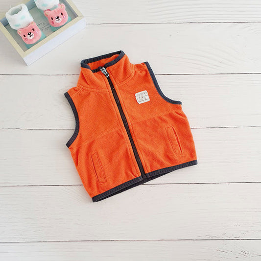 Polerón Micropolar Naranja Marca Carter's 3 M Estado Tiki taka