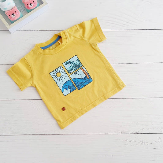 Polera Algodón Amarillo Marca Pillin 9 M Estado Tiki taka