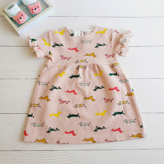 Vestido Algodón Diseños Marca Zara 12-18 M Estado Tiki taka