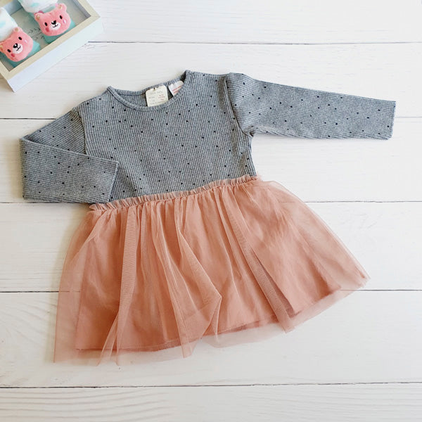 Vestido Algodón Diseños Marca Zara 6-9 M Estado Tiki taka