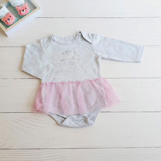 Body vestido Algodón Gris Marca Genérica 3-6 M Estado Tiki taka