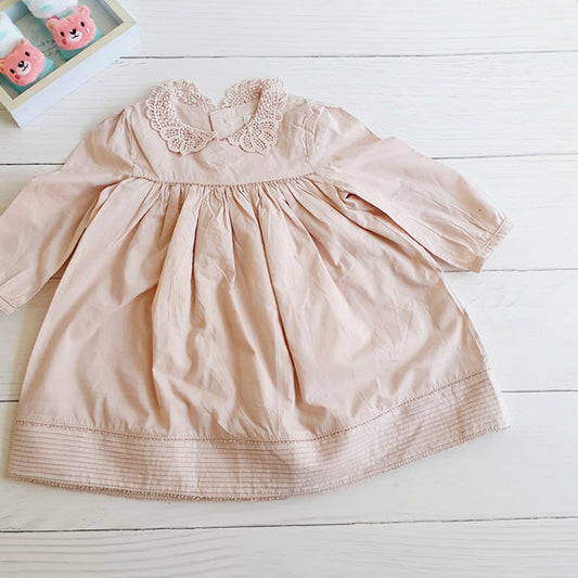 Vestido Algodón Palorosa Marca Otra 6-9 M Estado Tiki taka