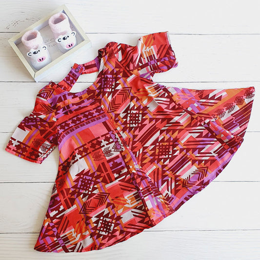 Vestido Algodón Multicolor Marca Old Navy 18-24 M Estado Casi tiki