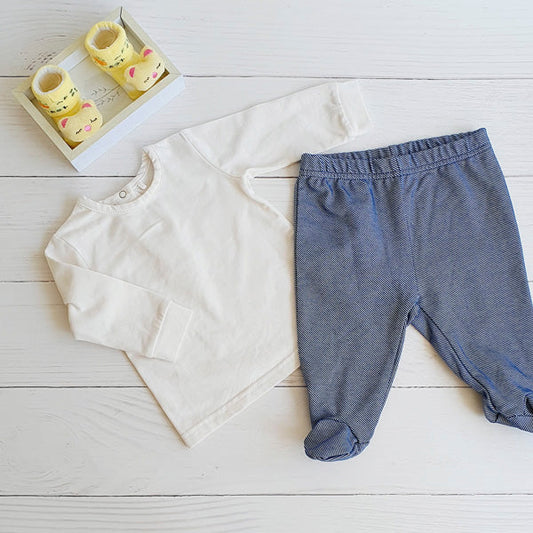 Conjunto Algodón Beige Marca Limonada 9 M Estado Tiki taka