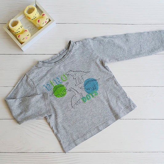 Polera Algodón Gris Marca Colloky  Estado Tiki taka