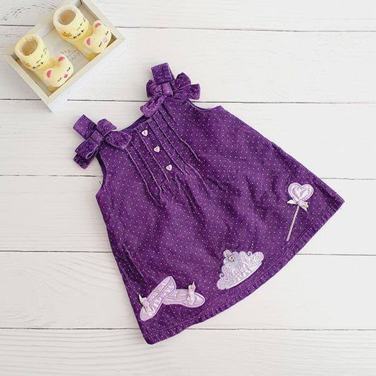 Vestido Algodón Morado Marca Otra 12 M Estado Casi tiki