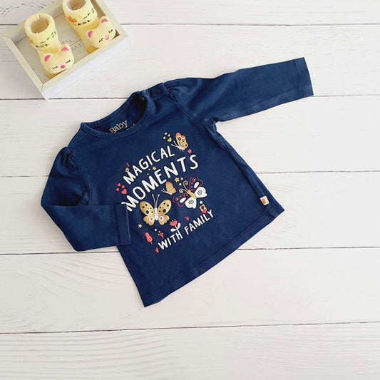 Polera Algodón Diseños Marca Baby harvest 6-9 M Estado Tiki taka