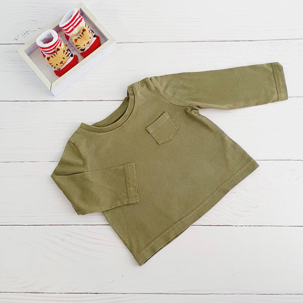 Polera Algodón Verde Marca Boulevard 12 M Estado Tiki taka