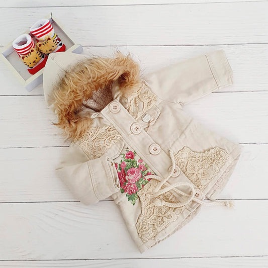 Abrigo forrado polar Beige Marca Limonada 6 M Estado Tiki taka