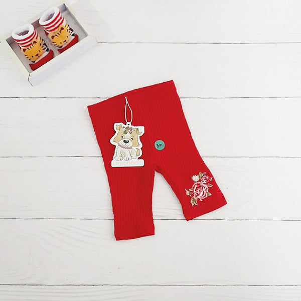 Calza Algodón Rojo Marca Limonada 3 M Estado Nuevo