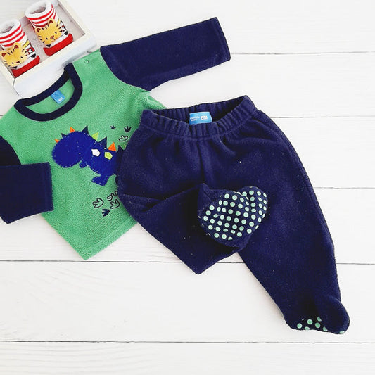 Pijama Polar Multicolor Marca Boulevard 6 M Estado Casi tiki