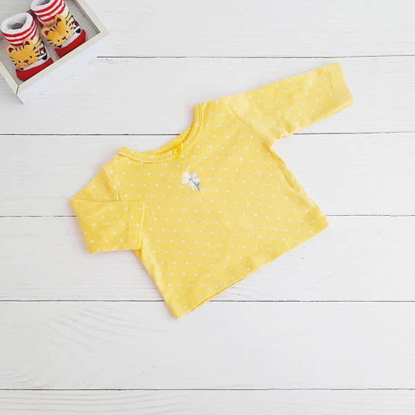 Polera Algodón Amarillo Marca Tedmimak 6 M Estado Tiki taka