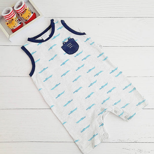 Enterito Algodón Gris Marca Baby harvest 9-12 M Estado Casi tiki