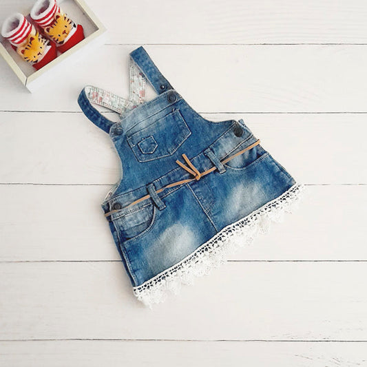 Vestido Mezclilla Azul Marca Ficcus 3-6 M Estado Tiki taka
