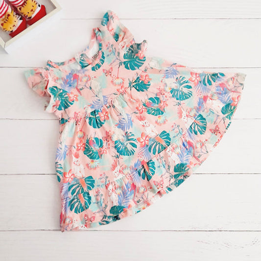 Vestido Algodón Multicolor Marca Otra 9-12 M Estado Casi tiki