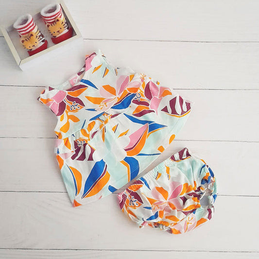 Vestido Algodón Multicolor Marca Carter's 6 M Estado Tiki taka