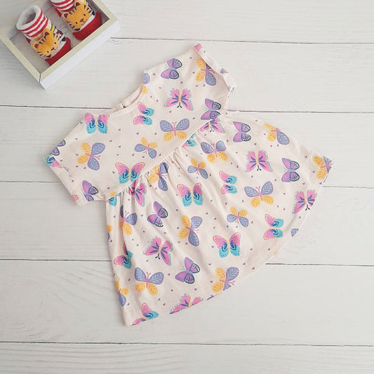 Vestido Algodón Multicolor Marca Colloky 3-6 M Estado Tiki taka