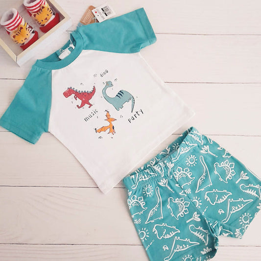 Conjunto Algodón Multicolor Marca Baby harvest 6-9 M Estado Nuevo