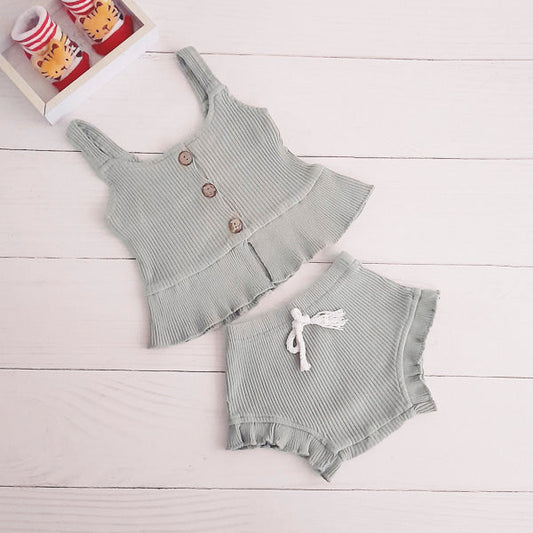 Conjunto Algodón Verde Marca Otra 3-6 M Estado Tiki taka