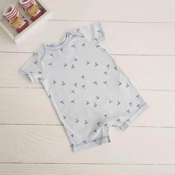 Enterito Algodón Celeste Marca Carter's 3 M Estado Casi tiki