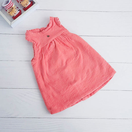Vestido Algodón Naranja Marca Otra 9 M Estado Casi tiki