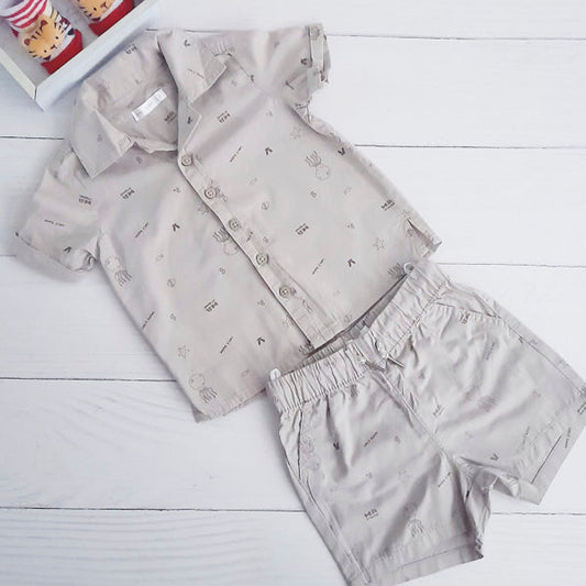 Conjunto Algodón Beige Marca Urb 9 M Estado Casi tiki