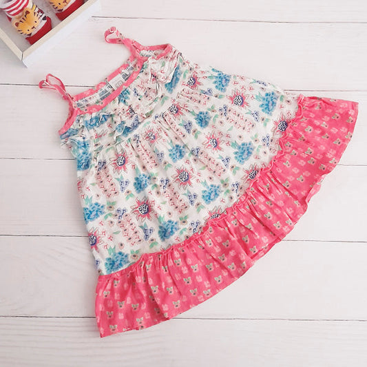 Vestido Algodón Multicolor Marca Tribu 18 M Estado Casi tiki