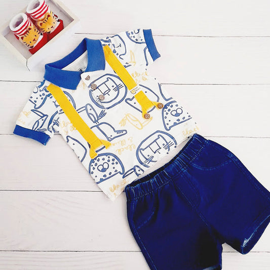 Conjunto Algodón Diseños Marca Black and blue 9 M Estado Tiki taka