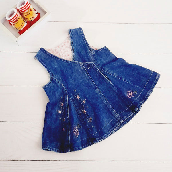 Vestido Algodón Azul Marca Otra 12 M Estado Tiki taka