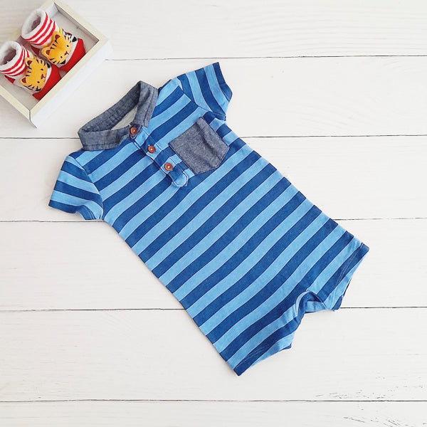 Enterito Algodón Rayas Marca Tribu 6-9 M Estado Tiki taka