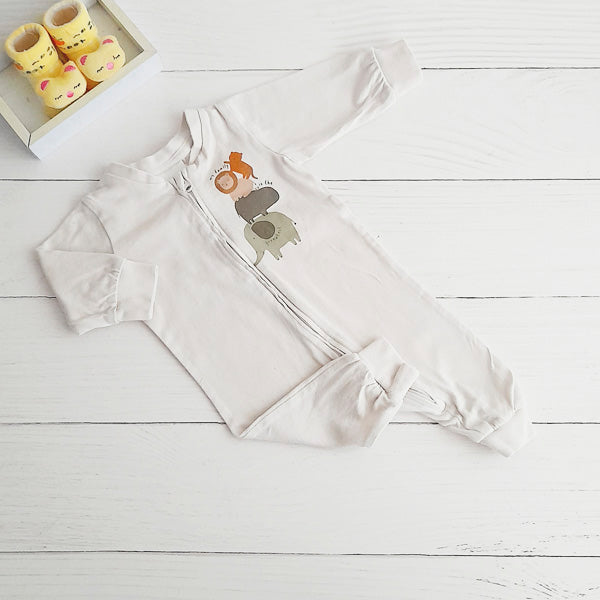 Enterito Algodón Beige Marca Hym 0-3 M Estado Casi tiki