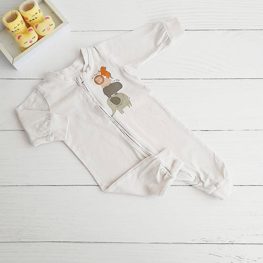 Enterito Algodón Beige Marca Hym 0-3 M Estado Casi tiki