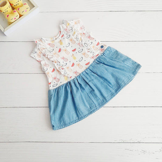 Vestido Algodón Multicolor Marca Pillin 3 M Estado Casi tiki