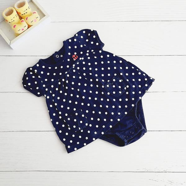 Body vestido Algodón Lunares Marca Carter's 6 M Estado Casi tiki