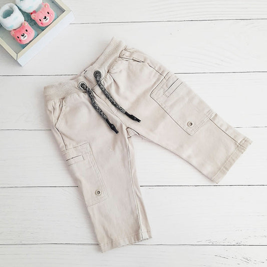 Pantalón Algodón Beige Marca Pillin 9 M Estado Tiki taka