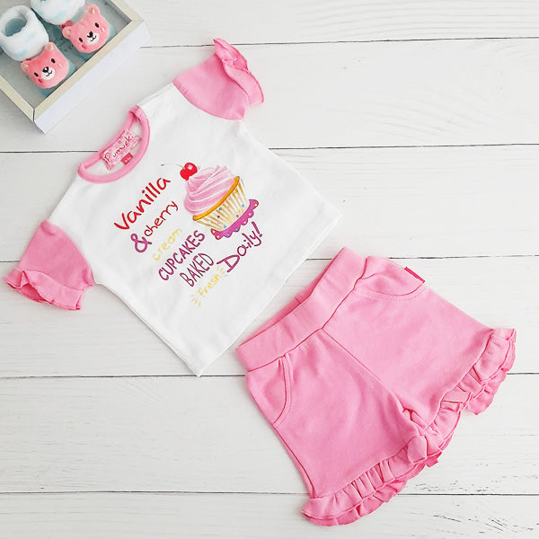 Conjunto Algodón Rosa Marca Pumucki 0-3 M Estado Tiki taka