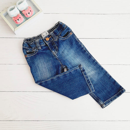 Jeans Mezclilla Azul Marca The Children's Place 12-18 M Estado Casi tiki